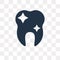 Tooth whitening vector icon isolated on transparent background,