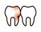 Toothache icon - illustration