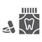 Toothache painkiller tablets glyph icon, stomatology and dental, dentistry pills sign, vector graphics, a solid pattern