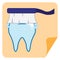 toothbrush brushing tooth. Vector illustration decorative design