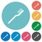 Toothbrush flat round icons