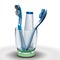 ToothBrush and Glass