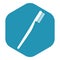 The toothbrush icon. The subject of hygiene of the oral cavity. Tooth cleaning.