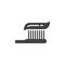 Toothbrush icon vector, filled flat sign, solid pictogram isolated on white.