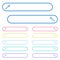 Toothbrush icons in rounded color ghost buttons