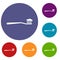 Toothbrush icons set