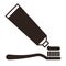 Toothbrush and toothpaste icon