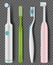 Toothbrushes realistic. Daily morning hygiene mouth cleaning tooth items promo closeup brush vector illustrations