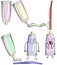 Toothbrushes and toothpaste, pictures of toothpaste for brushing teeth, happy and surprised toothpaste