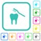 Toothbrushing vivid colored flat icons