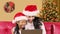 Toothless girl and mother Christmas online shopping