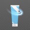 Toothpaste Blank Tube Package And Sparkle Vector