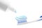 Toothpaste with brush, blank mock up tube. Dental care, whitening, brushing and orthodontic healthcare. Realistic 3d vector