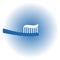 Toothpaste toothbrush blue vector illustration