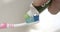 Toothpaste toothbrush isolated