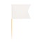 Toothpick flag wooden miniature in cartoon flat style isolated on white background, toothpick flag rectangle blank, icon