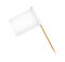 Toothpick flags. Wooden toothpicks with white paper flag. Location mark, map pointer. Vector