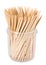 Toothpicks on white background