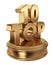 Top 10 on podium. 3D icon isolated