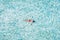 Top above high angle aerial drone view of her she girl diving pure blue clean clear ocean water pool enjoying joy relax
