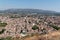 Top aerial view of hill city Cavaillon south of France