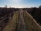 Top aerial view of some railraod tracks -Texture isolated shot of railway