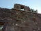 The top of the ancient fortress wall, view from below