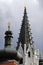 The top of the Basilica Mariazell, Austria, details of historic architecture