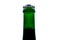 Top of beer bottle close, isolated