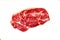 Top blade steak marbled beef