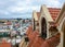 Top of the brick palace at downtown in Dalat city, Lam province, Vietnam