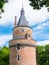 Top of Burgundian tower of Duurstede castle in Wijk bij Duurstede, Netherlands