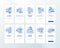 Top business consulting service onboarding mobile app page screen with concepts set