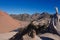 The top of Chaiten volcano in patagonia, Chile. Carretera Austral