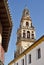 Top of the church in Cordoba in southern Spain as a typical Spanish bell tower, symbol of Spanish religious architecture