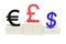 Top currencies, strong Pound sterling, isolated