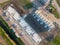 Top down aerial few of building site holland