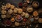 top down view of American Cookies - food photography