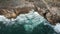 Top down view of Boca do Inferno, Hell`s mouth cliff in Cascais, Portugal