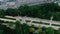 Top down view of Brussels Downtown City Centre with Park and Buildings Skyline