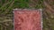 Top down view construction site in paddy field