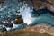 Top down view of Godafoss waterfall