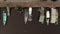 A top down view of a group of fishing vessels or boats in a pier, Borneo