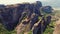 top-down view of the huge rocks and wood