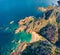 Top down view of Li Cossi beach. Spectacular summer scene of Costa Paradiso, Sardinia island