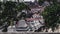 Top down view of old stone sacred buildings. Pashupatinath Temple in Kathmandu, Nepal.