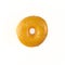 Top down view of a Regular Glazed Donut on white background with copy space.