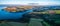Top Down View of River Dart and Fields over Kingswear and Dartmouth from a drone, Devon, England