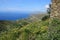 Top-down view from the  ruined town Vathia, Greece, Peloponnese.