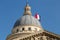 Top of the facade of the pantheon in Paris